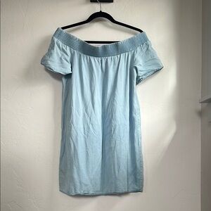 Light Blue Off-Shoulder Dress